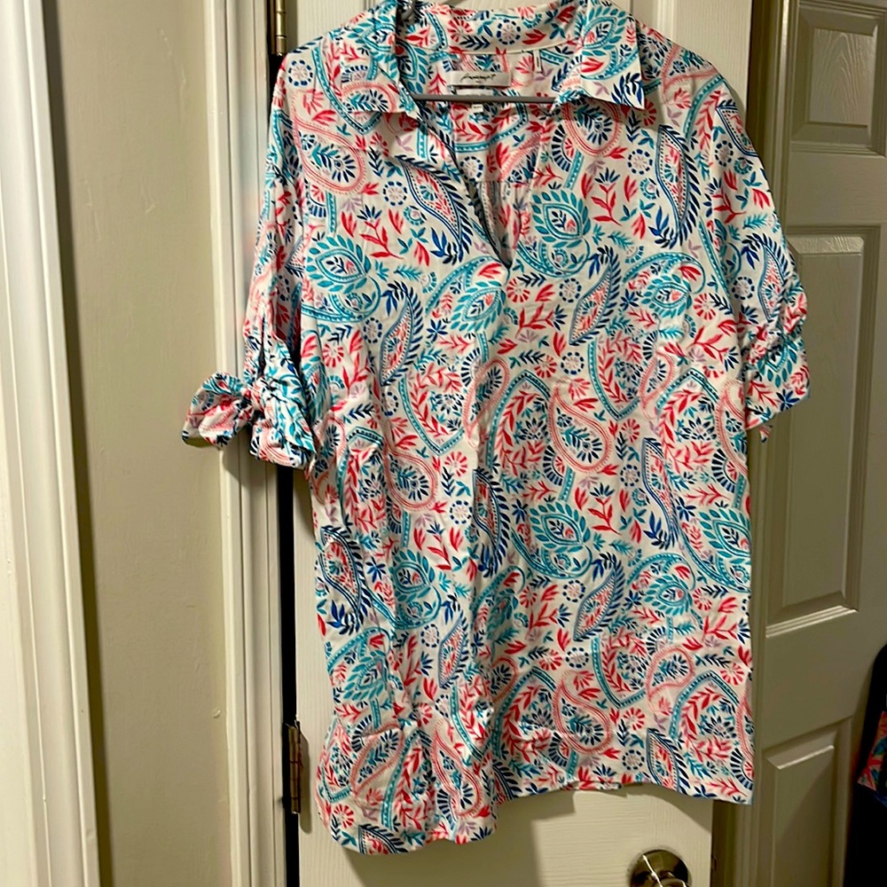 Wrinkle free tunic top